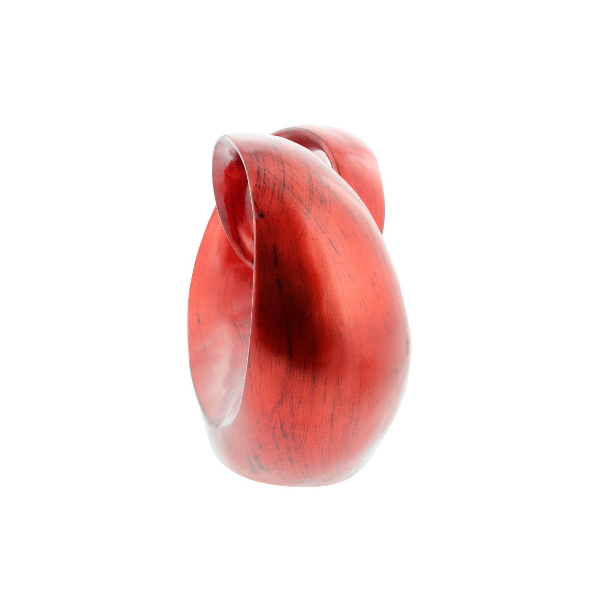 12" Red Contemporary Abstract Sculpture
